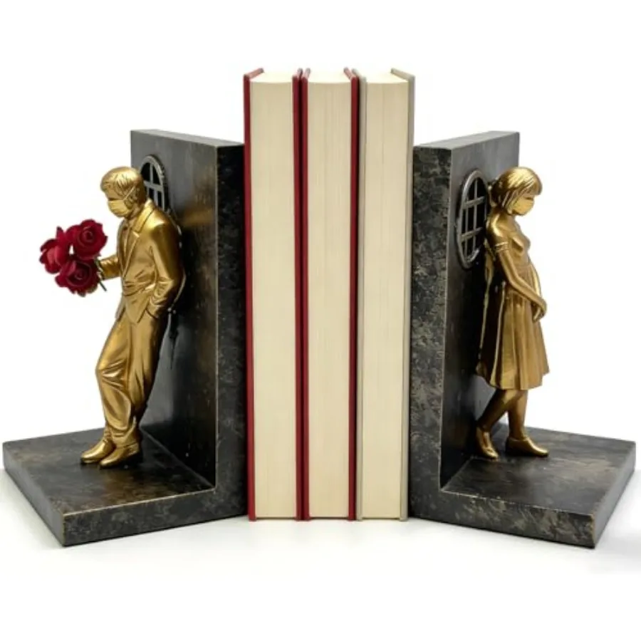 Decorative Bookends, Resin Bronze Vintage Bookends, Cute Unique Heavy Book Stoppers for Shelves Desk, Antique Art Book Holders
Decorative Bookends, Resin Bronze Vintage Bookends, Cute Unique Heavy Book Stoppers for Shelves Desk, Antique Art Book Holders