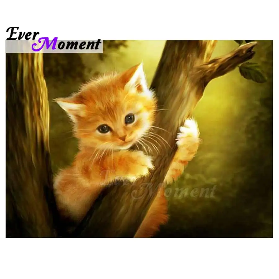 Алмазная картина Ever Moment, мозаика с изображением кошки, полная квадратная дрель, картина со стразами, алмазная вышивка, украшение для дома ASF1426 
Алмазная картина Ever Moment, мозаика с изображением кошки, полная квадратная дрель, картина со стразами, алмазная вышивка, украшение для дома ASF1426