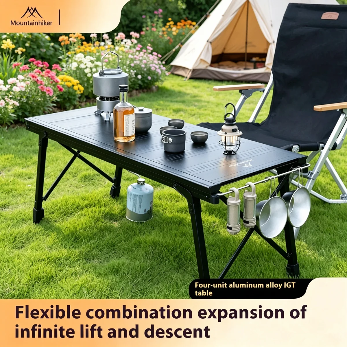 MOUNTAINHIKER Folding IGT Camping Lift Table, Portable Outdoor Garden IGT Cooking System, 3/4 Unit, Multi-Purpose Tactical Table
MOUNTAINHIKER Folding IGT Camping Lift Table, Portable Outdoor Garden IGT Cooking System, 3/4 Unit, Multi-Purpose Tactical Table