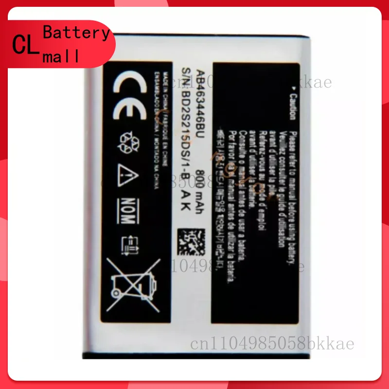 800mAh AB463446BU BE For C3300K X208 B189 B309 F299 E329 GT-C3520 E1228 GT-E1200M E339 GT-E2330 High quality Battery
800mAh AB463446BU BE For C3300K X208 B189 B309 F299 E329 GT-C3520 E1228 GT-E1200M E339 GT-E2330 High quality Battery