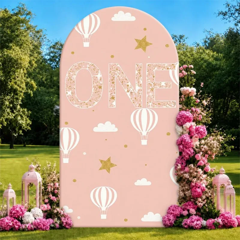 Single Side Arch Backdrop Cover Pink Arch Backdrop with Hot Air Balloons Stars and Clouds for Elegant Party Decorations
Single Side Arch Backdrop Cover Pink Arch Backdrop with Hot Air Balloons Stars and Clouds for Elegant Party Decorations
