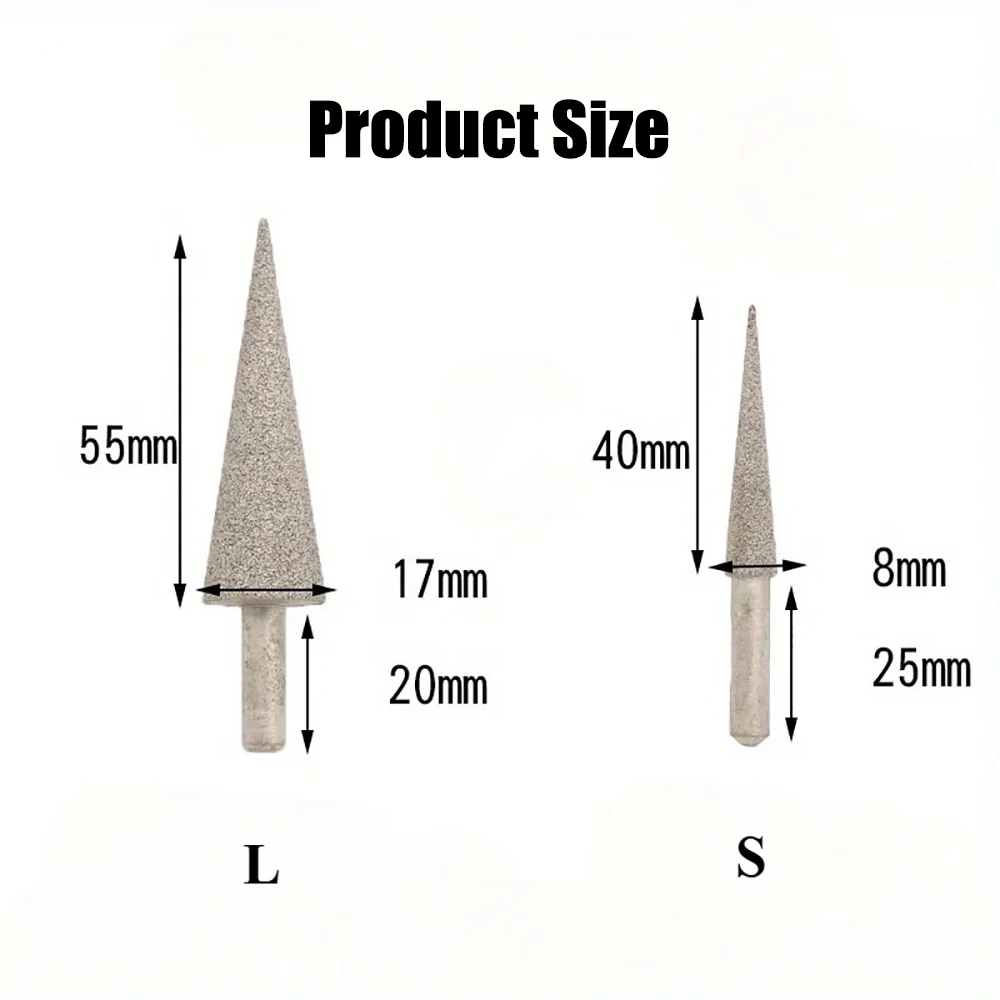 8mm 17mm Cone Type Brazed Diamond Grinding Head 6mm Shank For Grinding Abrasive Polishing Accessories Dremel Rotary Tools
8mm 17mm Cone Type Brazed Diamond Grinding Head 6mm Shank For Grinding Abrasive Polishing Accessories Dremel Rotary Tools