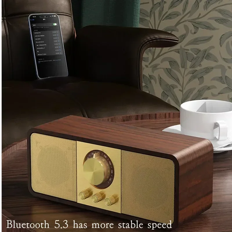 Portable Retro FM Radio Wooden Radios Receiver Wireless Hi-fi Stereo Bluetooth Speakers Support TF Card/U Disk/Aux Playback Mode
Portable Retro FM Radio Wooden Radios Receiver Wireless Hi-fi Stereo Bluetooth Speakers Support TF Card/U Disk/Aux Playback Mode