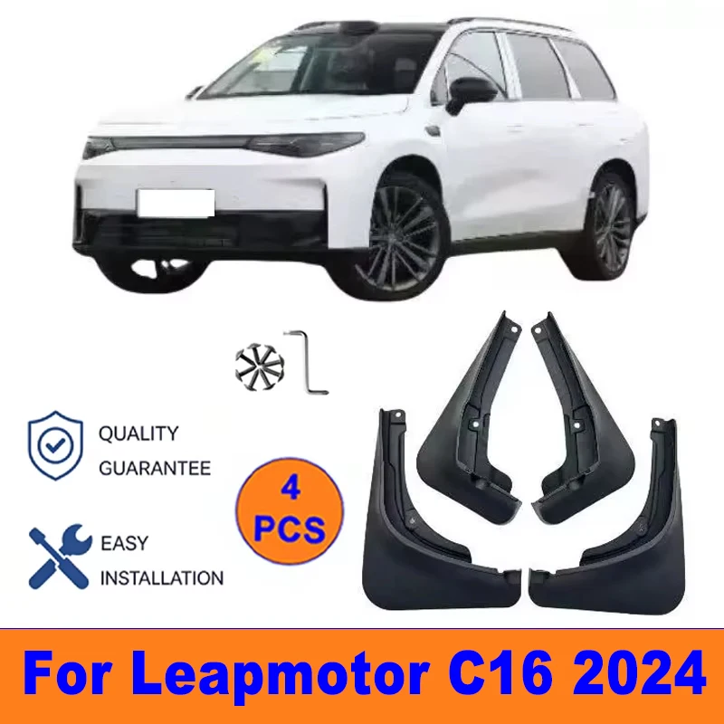 4Pcs Mud Flaps For Leapmotor C16 2024 - Splash Guards Front & Rear Wheel Fender Mudguards Car Exterior Protection Accessory
4Pcs Mud Flaps For Leapmotor C16 2024 - Splash Guards Front & Rear Wheel Fender Mudguards Car Exterior Protection Accessory