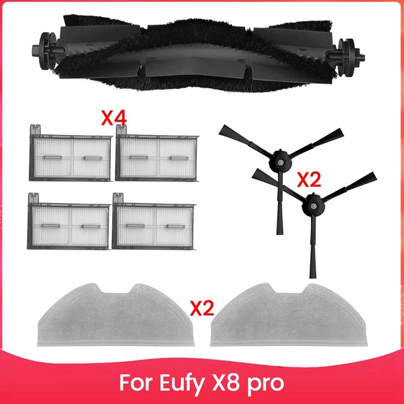 Replacement Parts For Eufy X8 Pro, Main Side Brush Hepa Filters Mop Pads Robot Vacuum Accessories
Replacement Parts For Eufy X8 Pro, Main Side Brush Hepa Filters Mop Pads Robot Vacuum Accessories