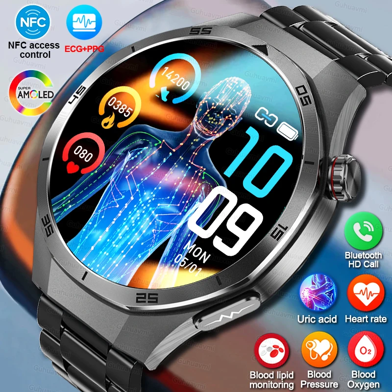 GUHUAVMI New Smart Watch Men Micro Physical Examination Blood Lipid Uric Acid Monitor Heart Rate ECG NFC Health Smartwatch 2025
GUHUAVMI New Smart Watch Men Micro Physical Examination Blood Lipid Uric Acid Monitor Heart Rate ECG NFC Health Smartwatch 2025