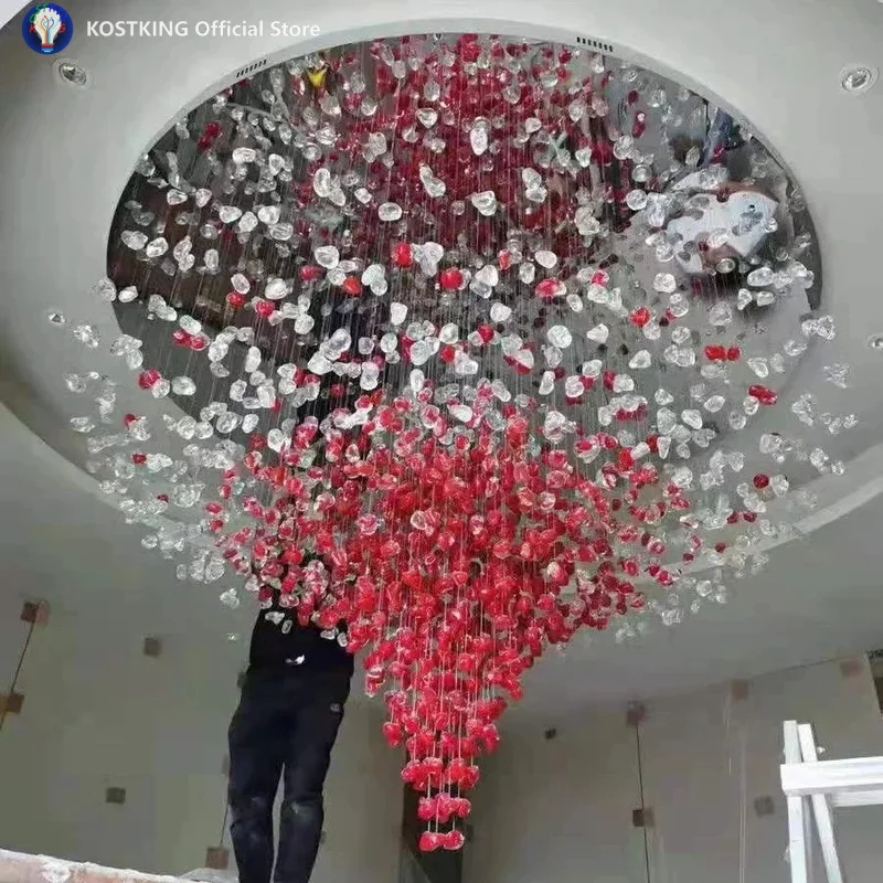 Large Luxury Cristal Lighting Fixtures Modern Stone Crystal LED Chandelier For Living Room Lobby Indoor Home Decor Hanging Lamps
Large Luxury Cristal Lighting Fixtures Modern Stone Crystal LED Chandelier For Living Room Lobby Indoor Home Decor Hanging Lamps