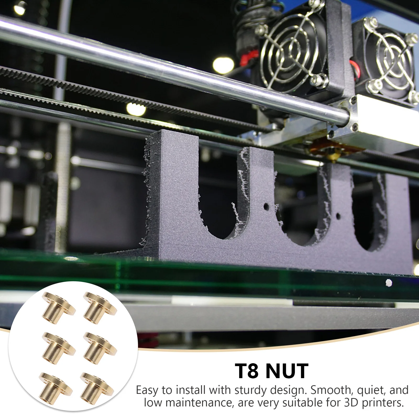 6pcs 3D Printer Accessories Brass Nut For 3D Printing Parts Copper Trapezoidal Screw High Precision Durable Low Noise
6pcs 3D Printer Accessories Brass Nut For 3D Printing Parts Copper Trapezoidal Screw High Precision Durable Low Noise