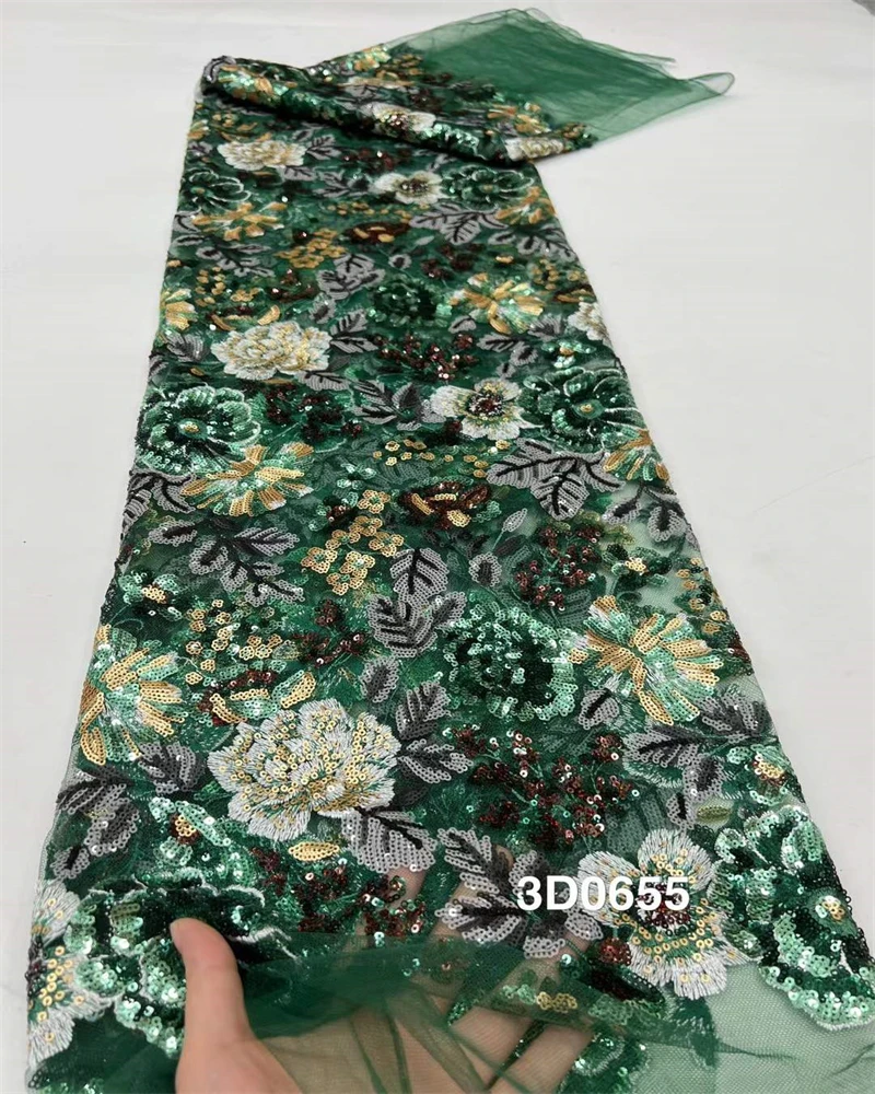 High Quality French Beaded Tulle Lace Fabric with Sequins Embroidery for African Nigerian Party Dresses Materials
High Quality French Beaded Tulle Lace Fabric with Sequins Embroidery for African Nigerian Party Dresses Materials