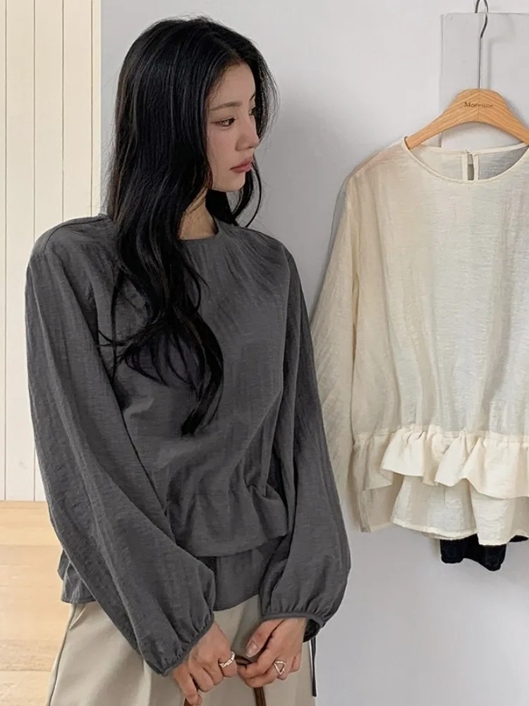 Elegant Long Sleeve Shirt Women's Spring Early Season Double Layer Drawstring Waist Cinch Blouse Floral Versatile Top
Elegant Long Sleeve Shirt Women's Spring Early Season Double Layer Drawstring Waist Cinch Blouse Floral Versatile Top
