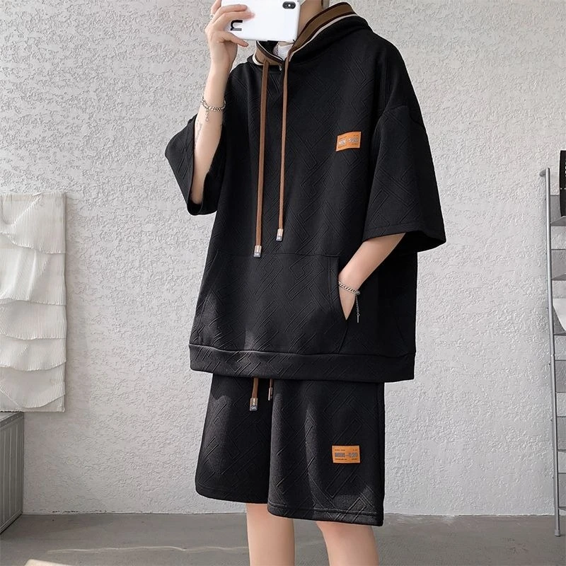 Plus Size Men's Summer Street Style Ensemble Relaxed Fit Pullover Hooded Top and Shorts Comfy Daily Wear Two Piece Set
Plus Size Men's Summer Street Style Ensemble Relaxed Fit Pullover Hooded Top and Shorts Comfy Daily Wear Two Piece Set