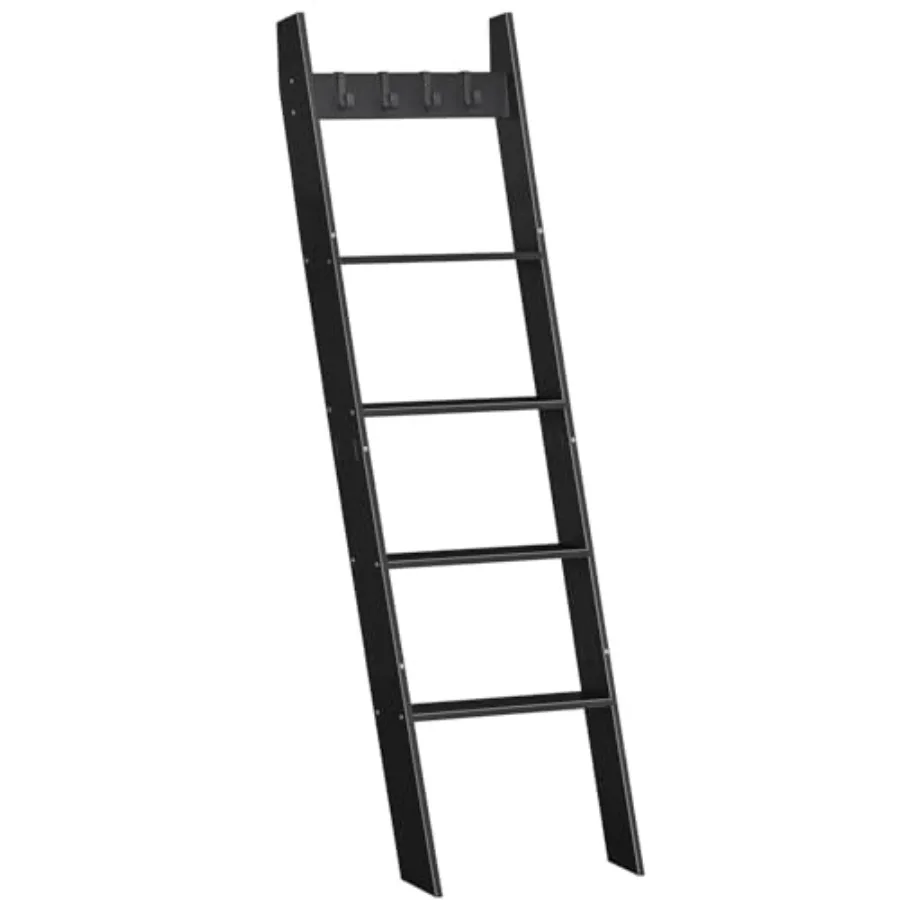 Blanket Ladder for Living Room and Bedroom, 5-Tier Wall Leaning Towel Rack for Bathroom, Decorative Ladder Shelf with 4 Removab
Blanket Ladder for Living Room and Bedroom, 5-Tier Wall Leaning Towel Rack for Bathroom, Decorative Ladder Shelf with 4 Removab