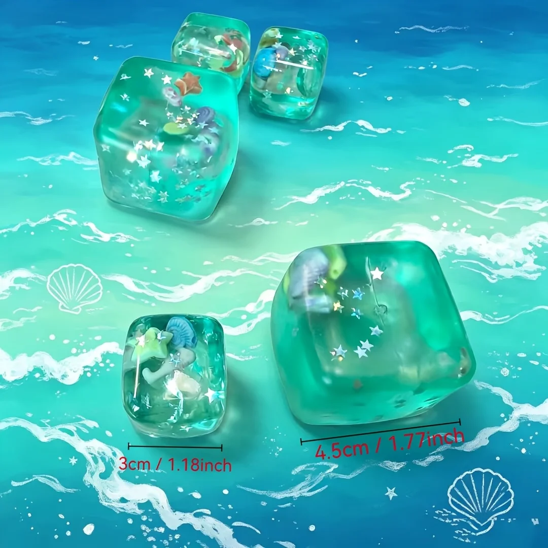 Deep sea ice brick kneading toy with embedded shell sequins for stress relief, high aesthetic value and slow rebound, suitable for office use. Holiday gift (random color)
Deep sea ice brick kneading toy with embedded shell sequins for stress relief, high aesthetic value and slow rebound, suitable for office use. Holiday gift (random color)