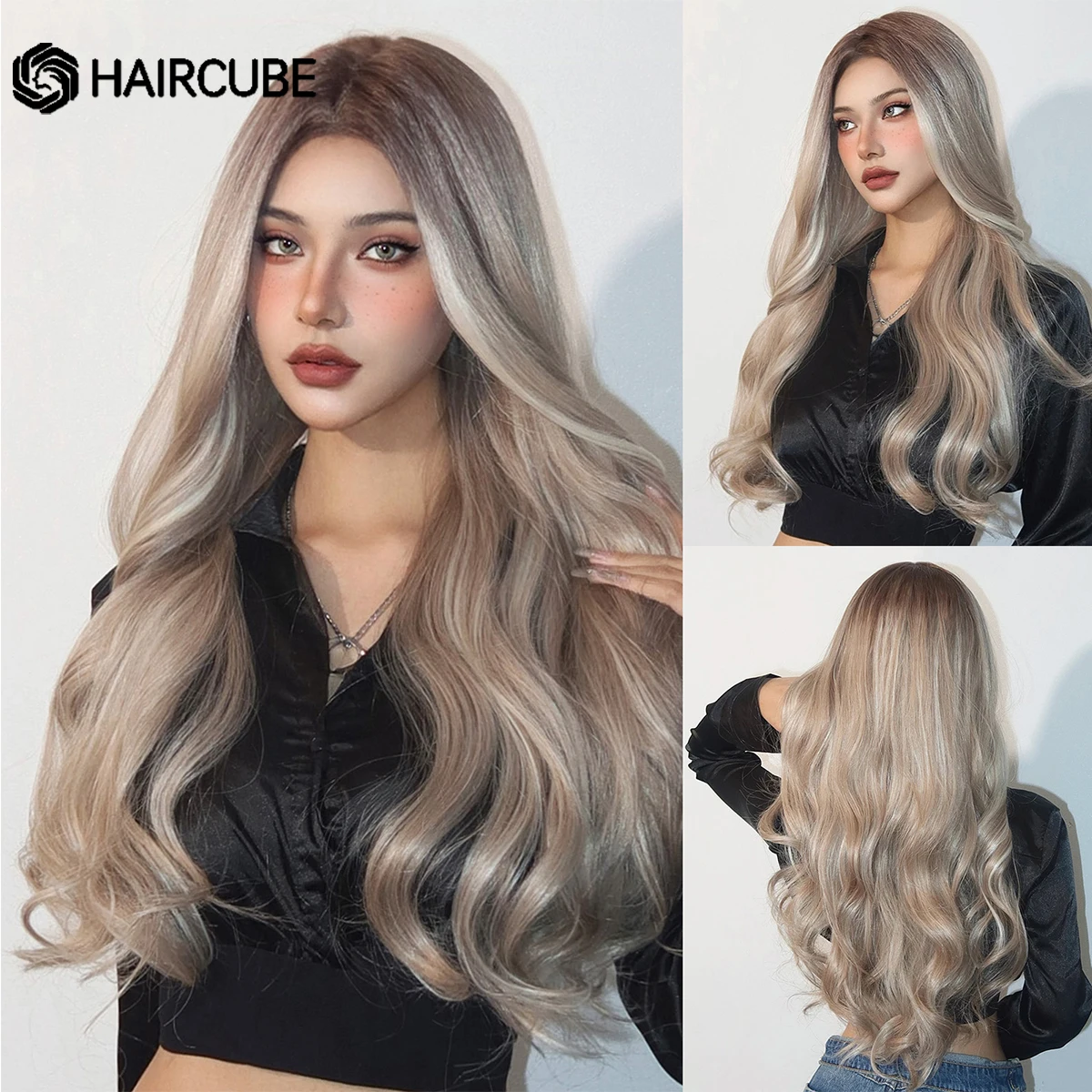 HAIRCUBE белые Платиновые смешанные коричневые синтетические парики длинные волнистые натуральные волосы парики для женщин средняя часть повседневные термостойкие парики
HAIRCUBE белые Платиновые смешанные коричневые синтетические парики длинные волнистые натуральные волосы парики для женщин средняя часть повседневные термостойкие парики