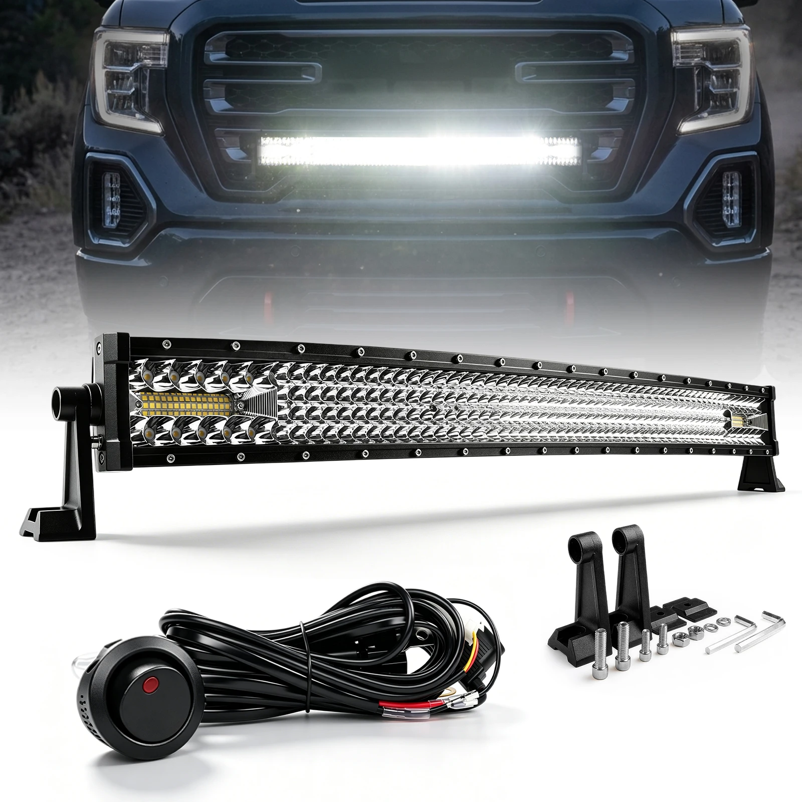 HL Curved LED Light Bar 32/42/52 Inch Spot Flood Combo Beam LED Work Light Bar off-road use for Truck Pickup Boat Tractor 4x4
HL Curved LED Light Bar 32/42/52 Inch Spot Flood Combo Beam LED Work Light Bar off-road use for Truck Pickup Boat Tractor 4x4
