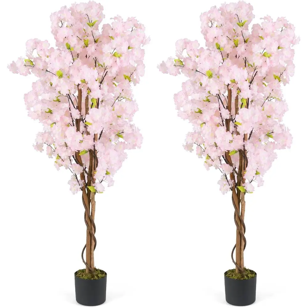 2 Pack 5ft Tall Pink Artificial Cherry Blossom Trees with Nursery Pots for Indoor Outdoor Home Office Porch Decor
2 Pack 5ft Tall Pink Artificial Cherry Blossom Trees with Nursery Pots for Indoor Outdoor Home Office Porch Decor