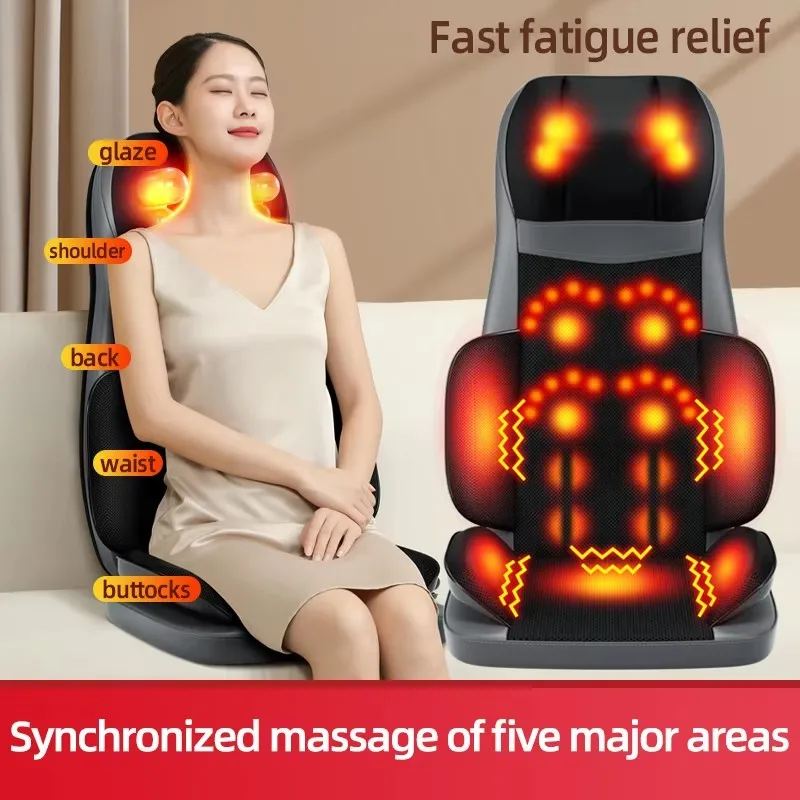 Electric Massage Seat Cushion Heat Full Body Vibration Kneading Shiatsu Cushion Seat Relaxation Trapezius Massag for Car Chair
Electric Massage Seat Cushion Heat Full Body Vibration Kneading Shiatsu Cushion Seat Relaxation Trapezius Massag for Car Chair
