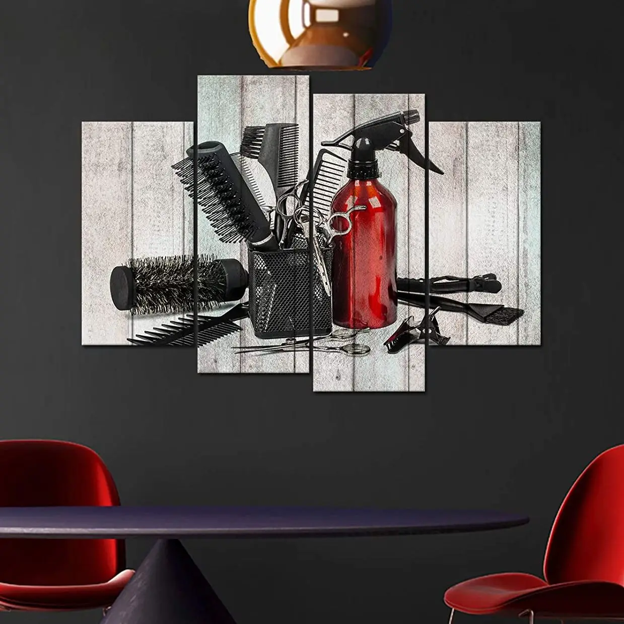 4 Pieces Vintage Barber Shop Tools Haircut Hair Salon Wall Art Canvas Poster Pictures Paintings for Living Room Home Decor
4 Pieces Vintage Barber Shop Tools Haircut Hair Salon Wall Art Canvas Poster Pictures Paintings for Living Room Home Decor