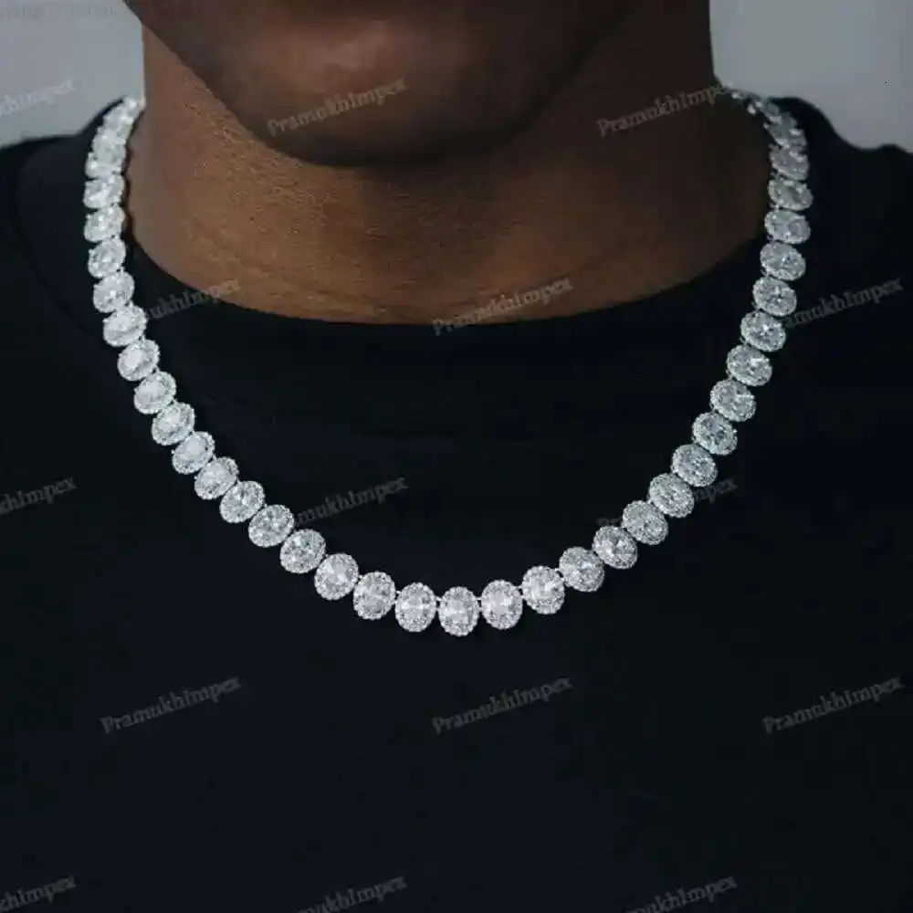 10mm Oval Diamond Tennis Necklace Fine Jewelry 925 Sterling Silver Vvs Moissanite Necklace Hip Hop Trendy Jewelry for Women
10mm Oval Diamond Tennis Necklace Fine Jewelry 925 Sterling Silver Vvs Moissanite Necklace Hip Hop Trendy Jewelry for Women
