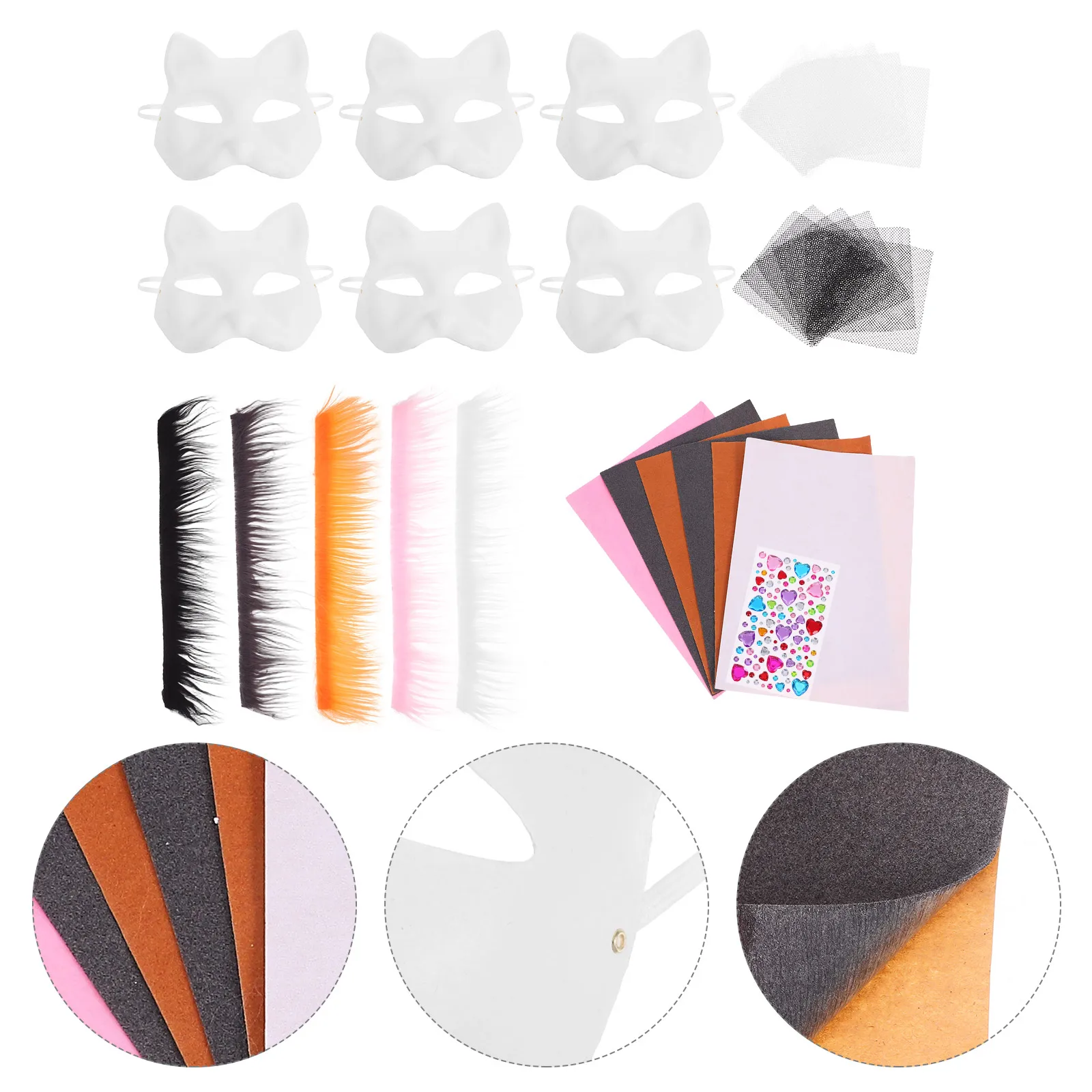 Orange Cat Mask DIY Kit Unpainted Half Face Animal Base for Cosplay Party Decoration Craft Supply Masquerade Favor Handmade Prop
Orange Cat Mask DIY Kit Unpainted Half Face Animal Base for Cosplay Party Decoration Craft Supply Masquerade Favor Handmade Prop