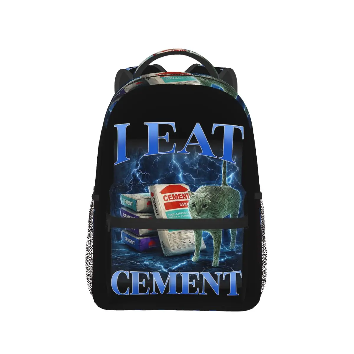 I Eat Cement Funny Cat Meme Backpack Hot Sale Daypack Large Capacity Children BookBag School Bag Shoulder Bags for Men Women
I Eat Cement Funny Cat Meme Backpack Hot Sale Daypack Large Capacity Children BookBag School Bag Shoulder Bags for Men Women