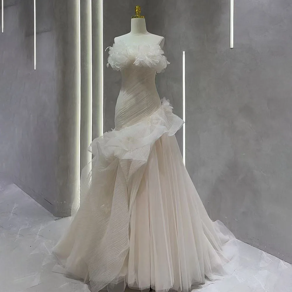 MANRAY Weddings Dresses 2025 High Quality Puff Strapless A-Line Bridal Gowns Customized Lace-up Simple Wedding Party Dress
MANRAY Weddings Dresses 2025 High Quality Puff Strapless A-Line Bridal Gowns Customized Lace-up Simple Wedding Party Dress