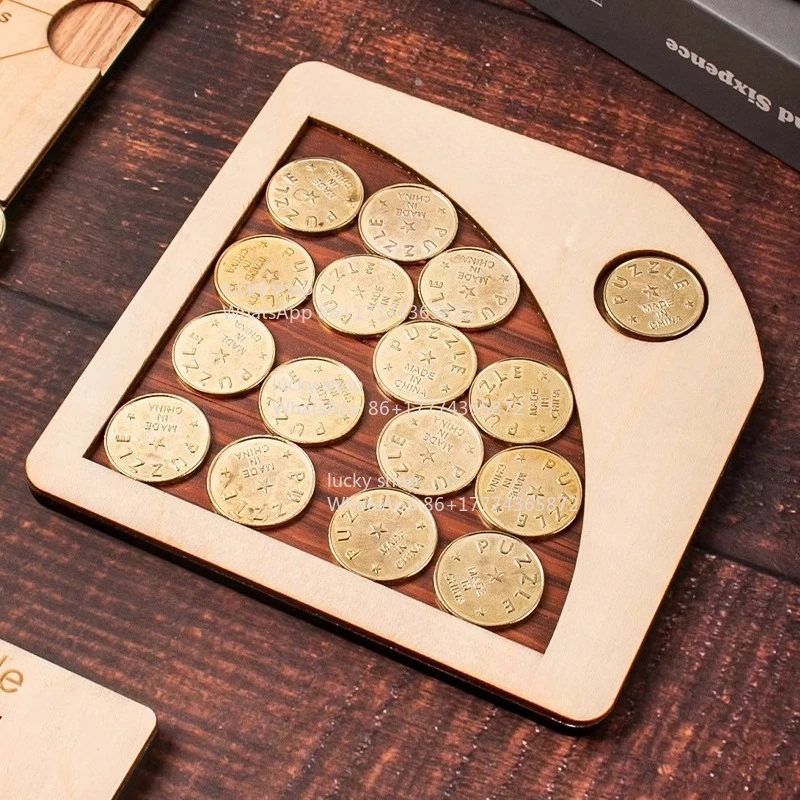 Three Pennies Wooden Secret Box, Coin Themed Mechanism Decor, High IQ Brain Teaser, Stress Relief Handcraft
Three Pennies Wooden Secret Box, Coin Themed Mechanism Decor, High IQ Brain Teaser, Stress Relief Handcraft
