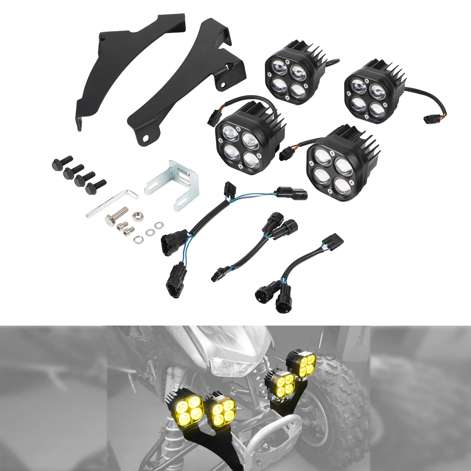 NICECNC Front Headlight For Honda TRX450R 2006-2009 Aluminum 81150-HP1-600 IP67 Waterproof Level Adjustable Bracket Super Bright
NICECNC Front Headlight For Honda TRX450R 2006-2009 Aluminum 81150-HP1-600 IP67 Waterproof Level Adjustable Bracket Super Bright