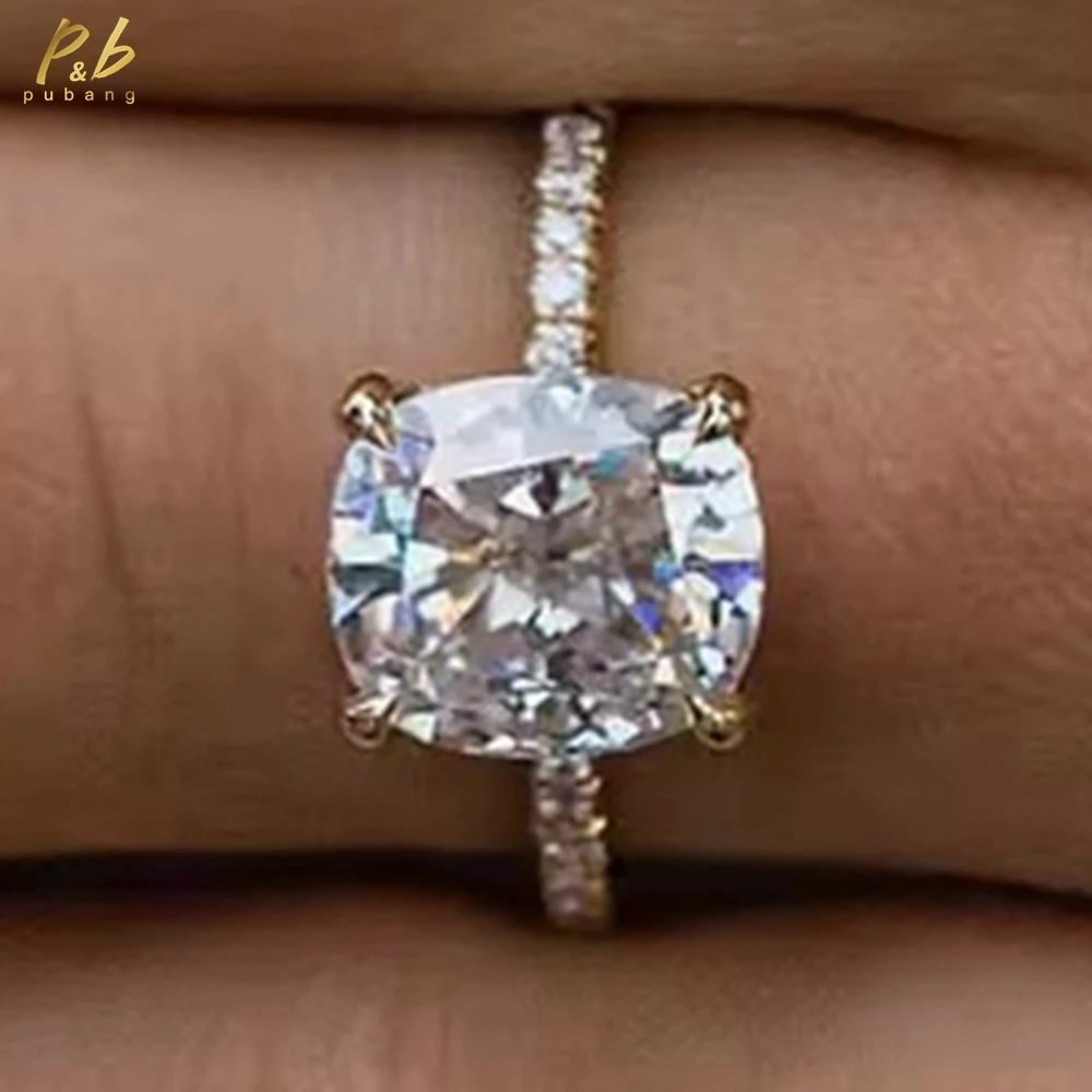PuBang 3EX VVS1 D Color Gra Certified Moissanite Rings 4 Carat Center Crushed Ice Cushion Cut 14k 18k Gold Wedding Fine Jewelry
PuBang 3EX VVS1 D Color Gra Certified Moissanite Rings 4 Carat Center Crushed Ice Cushion Cut 14k 18k Gold Wedding Fine Jewelry