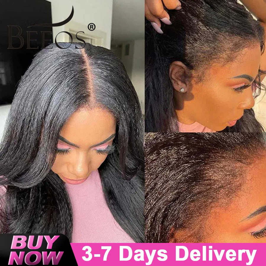 250% Jet Black Kinky Straight 13x4 Real HD Lace Frontal Wigs Human Hair 13x6 HD Lace Frontal Wigs Bleached Knots Pre pluched
250% Jet Black Kinky Straight 13x4 Real HD Lace Frontal Wigs Human Hair 13x6 HD Lace Frontal Wigs Bleached Knots Pre pluched