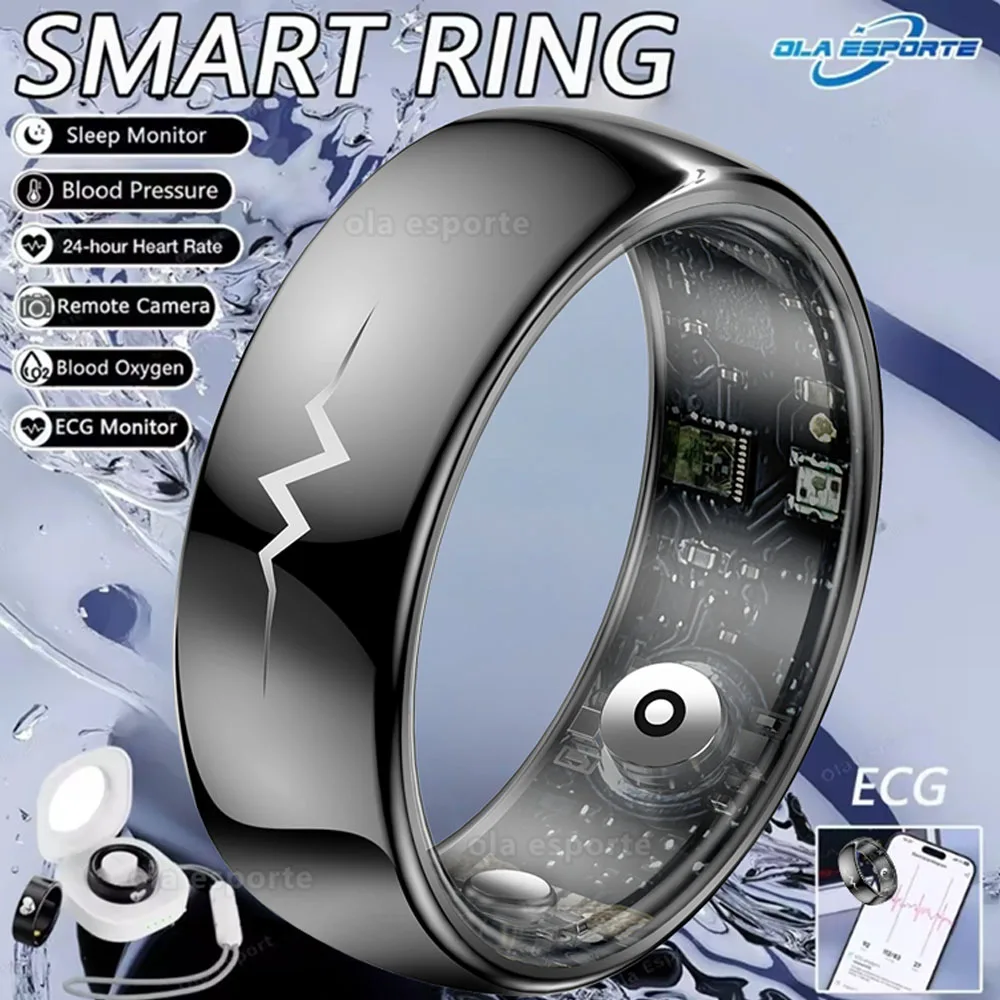 New ECG Smart Ring Men Women Charging Box Body temperature Blood pressure Health Monitor 5ATM Waterproof Remote Control Rings
New ECG Smart Ring Men Women Charging Box Body temperature Blood pressure Health Monitor 5ATM Waterproof Remote Control Rings
