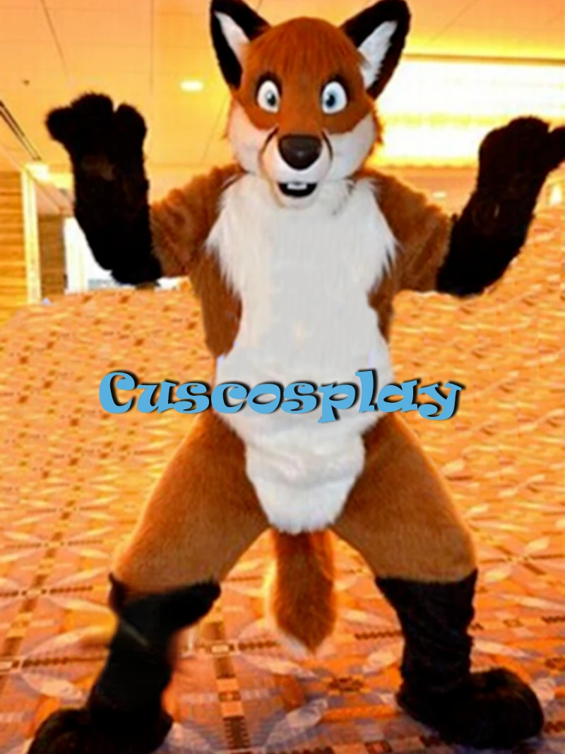 Brown White Husky Dog Wolf Long Fur Furry Fox Fursuit Mascot Costume Adult Cartoon Character Suit Real Play Trade Shows
Brown White Husky Dog Wolf Long Fur Furry Fox Fursuit Mascot Costume Adult Cartoon Character Suit Real Play Trade Shows