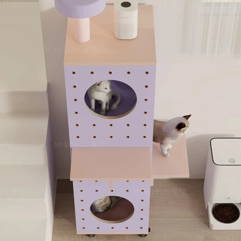 A Cat litter Home display case Cat climbing frame Movable cat room
A Cat litter Home display case Cat climbing frame Movable cat room