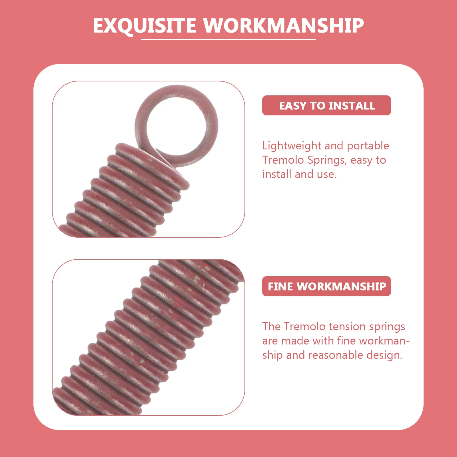 6 шт. пружин для тремоло-моста, высококачественные, простые в установке, с высоким уровнем натяжения, запасные части для электрогитарного тремоло
6 шт. пружин для тремоло-моста, высококачественные, простые в установке, с высоким уровнем натяжения, запасные части для электрогитарного тремоло