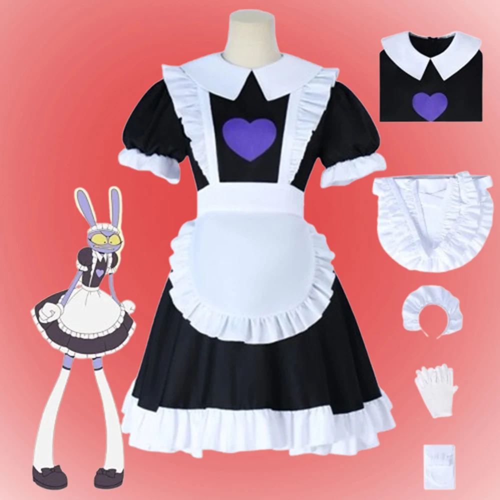 Jax Maid Dress Cosplay Costume Maidservant Adult Uniform Amazing Digital Circus Anime Role Play Halloween Party Outfit For Girls
Jax Maid Dress Cosplay Costume Maidservant Adult Uniform Amazing Digital Circus Anime Role Play Halloween Party Outfit For Girls
