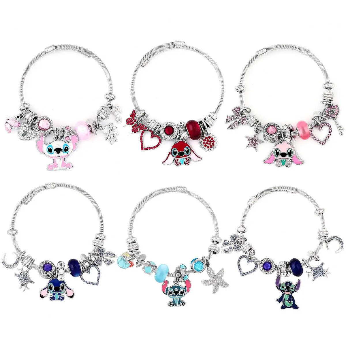 Милый мультяшный стежок, браслет «сделай сам», стежка, мультяшный металлический браслет с капельным маслом, аксессуары на запястье, подарки для девочек и мальчиков, игрушки
Милый мультяшный стежок, браслет «сделай сам», стежка, мультяшный металлический браслет с капельным маслом, аксессуары на запястье, подарки для девочек и мальчиков, игрушки