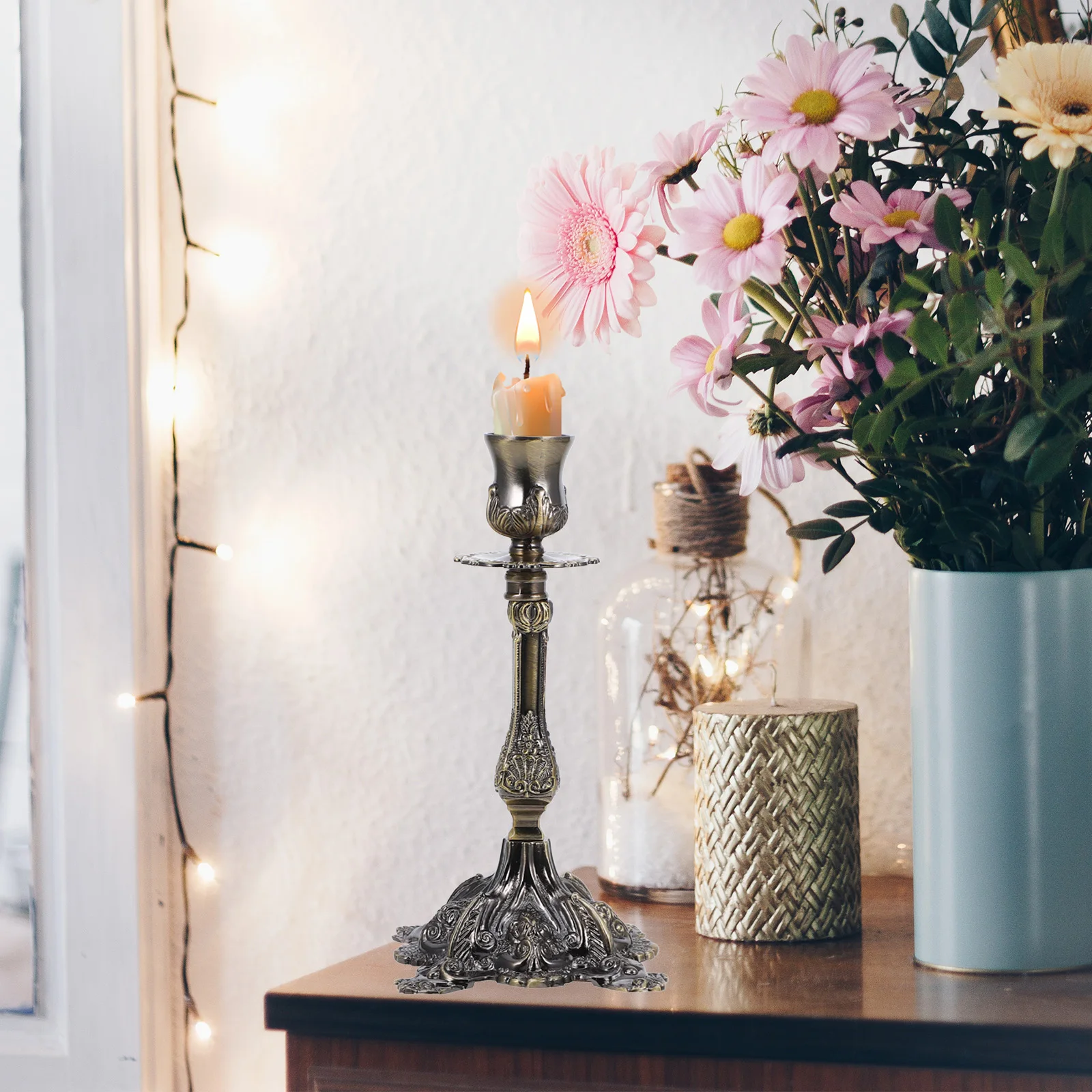 Retro Metal Candlestick Vintage Holder Table Wedding Decorative Centerpiece Zinc Alloy Taper Candlestand Bulk
Retro Metal Candlestick Vintage Holder Table Wedding Decorative Centerpiece Zinc Alloy Taper Candlestand Bulk