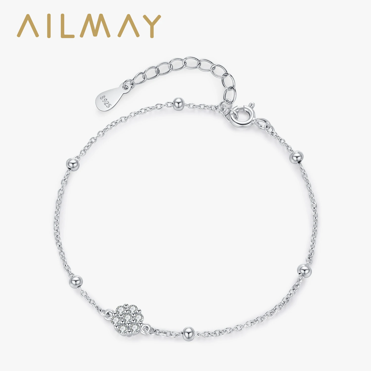Ailmay стерлингового серебра 925 пробы, элегантный цветок, регулируемый браслет-цепочка для женщин и девочек, брендовые ювелирные изделия, подарок на вечеринку
Ailmay стерлингового серебра 925 пробы, элегантный цветок, регулируемый браслет-цепочка для женщин и девочек, брендовые ювелирные изделия, подарок на вечеринку