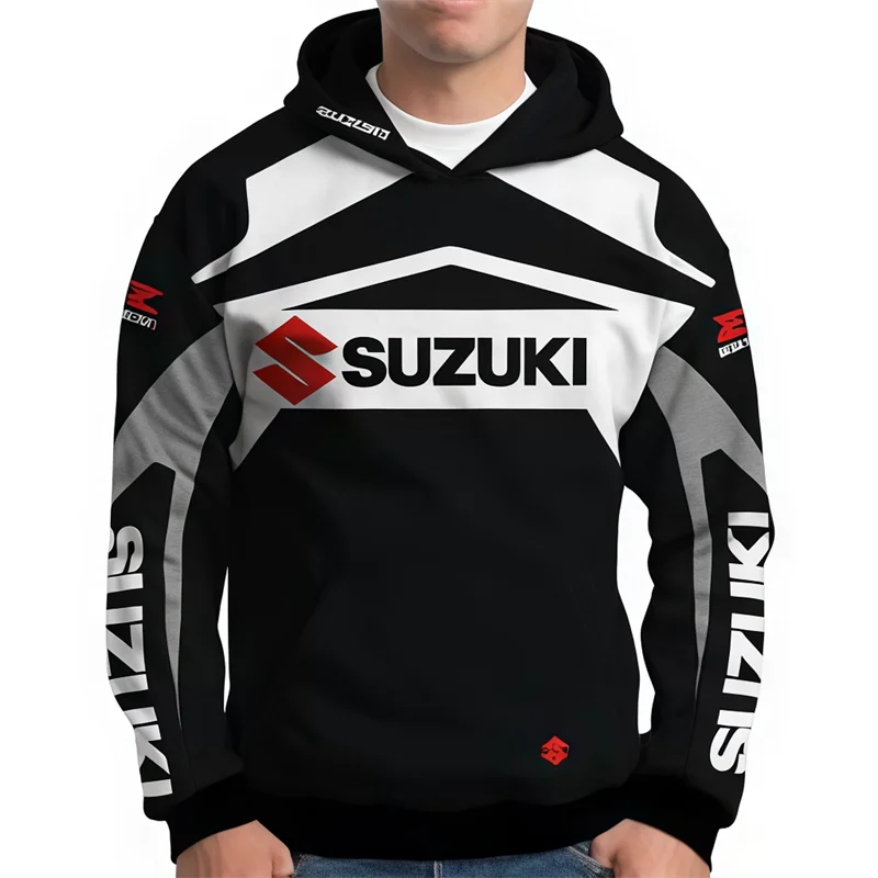 Men's hooded sweatshirt Suzuki high quality autumn and winter outdoor motorcycle rider 3D printing top street retro casual sport
Men's hooded sweatshirt Suzuki high quality autumn and winter outdoor motorcycle rider 3D printing top street retro casual sport