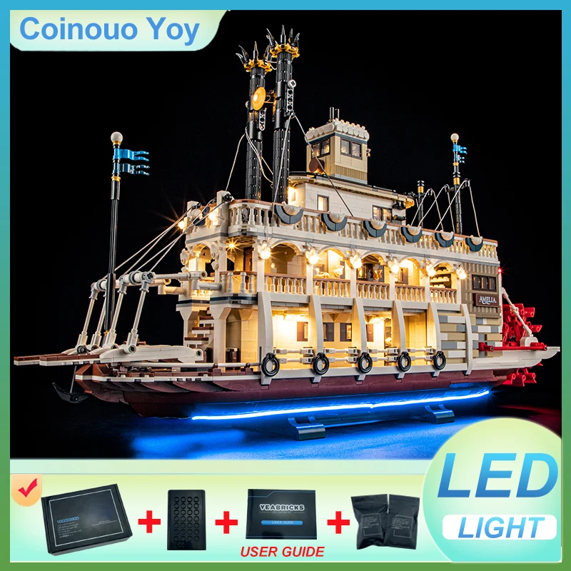 ЛЕГКА для LEGO 21356, игрушка «сделай сам» с пароплавом реки (модель без блоков, только светодиодный светильник), набор кирпичных светильников, подарок для ребенка
ЛЕГКА для LEGO 21356, игрушка «сделай сам» с пароплавом реки (модель без блоков, только светодиодный светильник), набор кирпичных светильников, подарок для ребенка