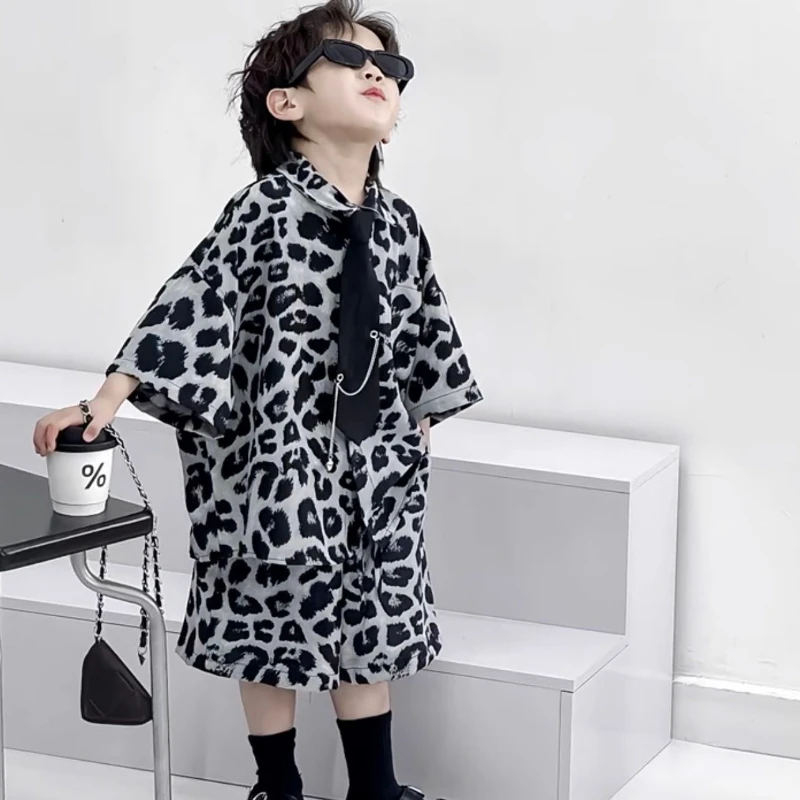 Baby Boy Clothes Set T-shirt+Shorts Kids Boy Summer Clothing Set leopard print Baby Boy Outfit Set Toddler Tee Shirt Pants
Baby Boy Clothes Set T-shirt+Shorts Kids Boy Summer Clothing Set leopard print Baby Boy Outfit Set Toddler Tee Shirt Pants