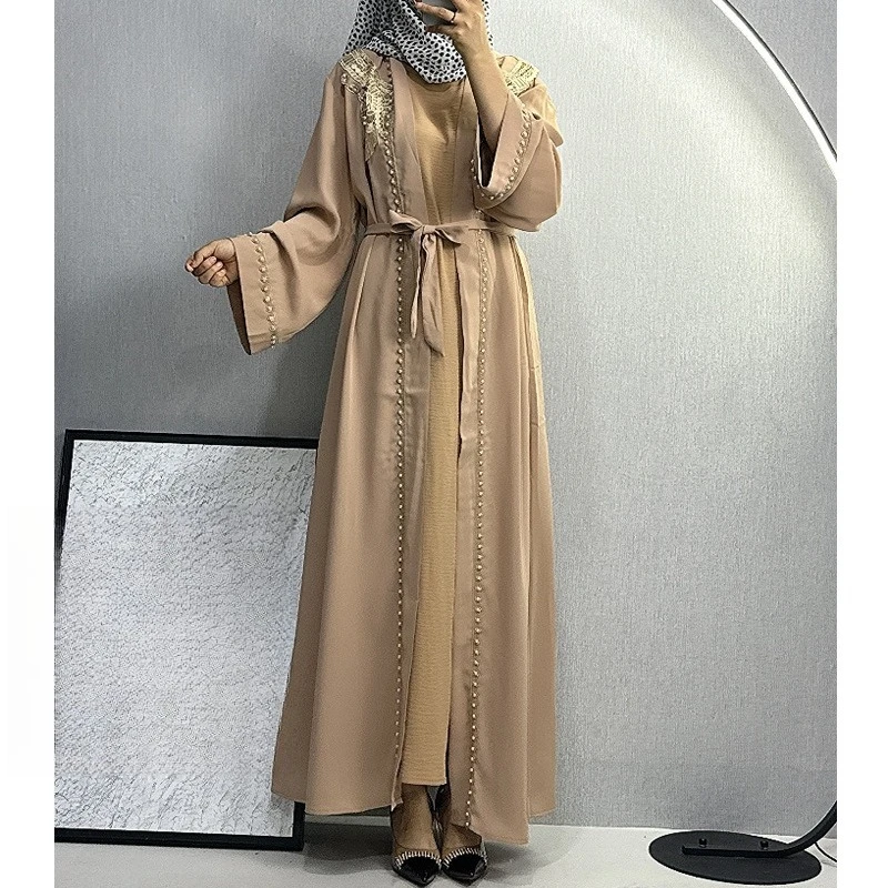 Fashion Embroidery Elegant Arabic Abaya Dress Long Kaftan Robe Middle East Dubai Floral Beaded Womens Clothing moroccan kaftan 
Fashion Embroidery Elegant Arabic Abaya Dress Long Kaftan Robe Middle East Dubai Floral Beaded Womens Clothing moroccan kaftan