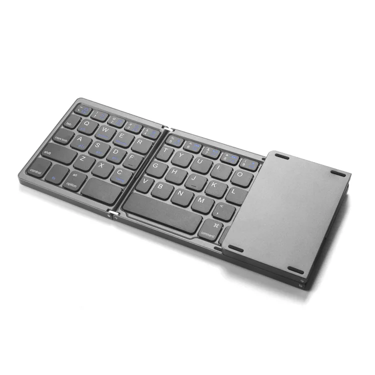 Tri-fold wireless Bluetooth keyboard with press touchpad for multi-system mobile phones and tablets
Tri-fold wireless Bluetooth keyboard with press touchpad for multi-system mobile phones and tablets