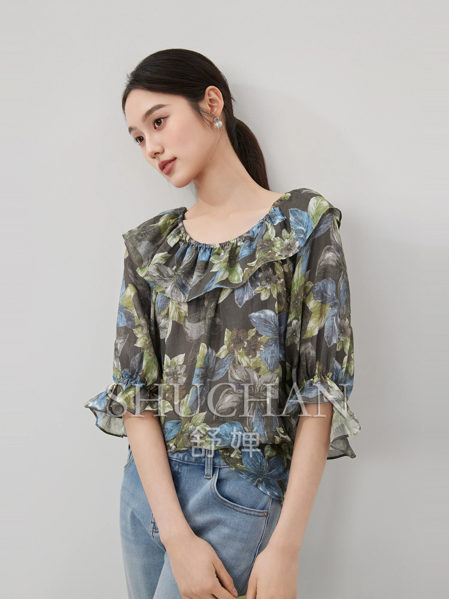 100% Ramie Breathable Cool Lotus Leaf Edge Retro Romantic Printed Shirt Women Blouses for Women Fashion 2025
100% Ramie Breathable Cool Lotus Leaf Edge Retro Romantic Printed Shirt Women Blouses for Women Fashion 2025