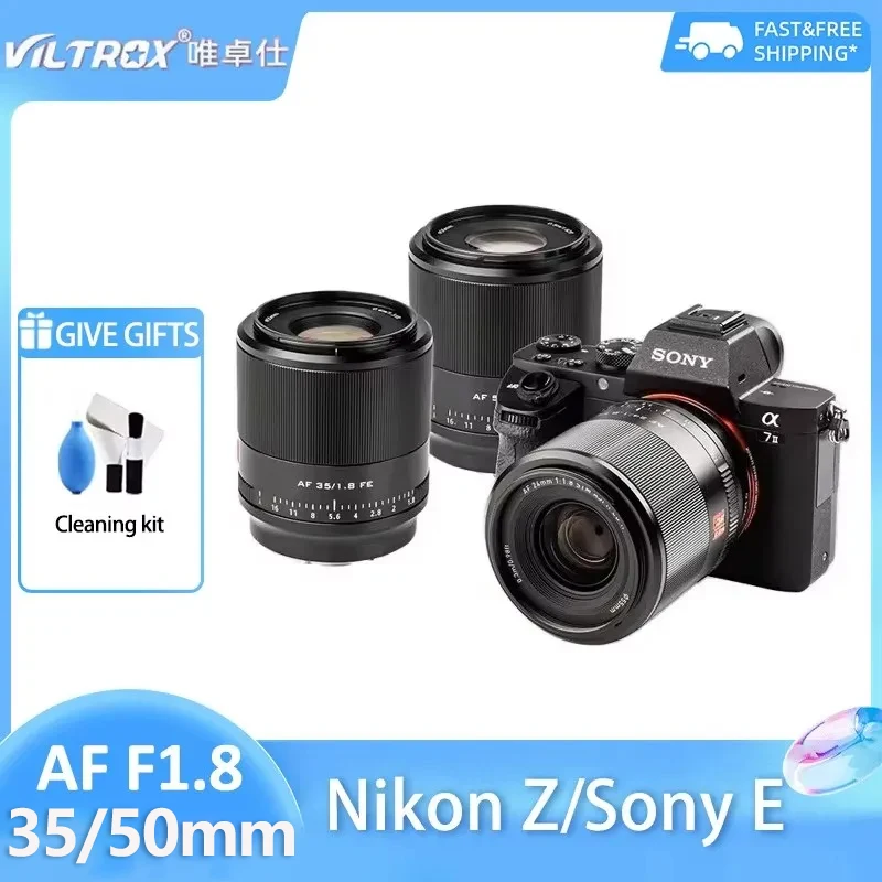 Viltrox 35mm F1.8 50mm F1.8 Auto Focus Full Frame Large Aperture Wide Angle Portrait Lens for Nikon Z Z6 Sony E Mount A7 A7II
Viltrox 35mm F1.8 50mm F1.8 Auto Focus Full Frame Large Aperture Wide Angle Portrait Lens for Nikon Z Z6 Sony E Mount A7 A7II