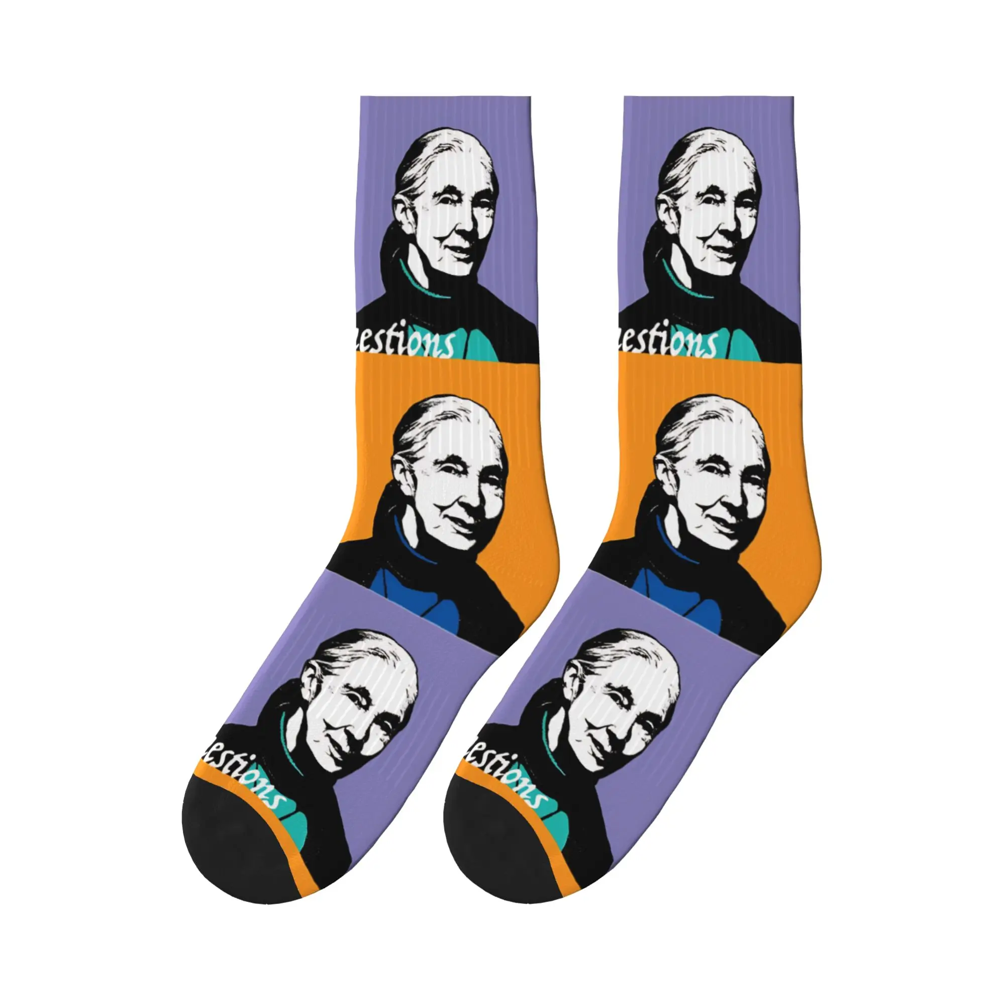 Jane Goodall feminist icon Stockings Elegant Socks Men's Breathable Socks Autumn Running Sports Design Anti Skid Socks Gift
Jane Goodall feminist icon Stockings Elegant Socks Men's Breathable Socks Autumn Running Sports Design Anti Skid Socks Gift