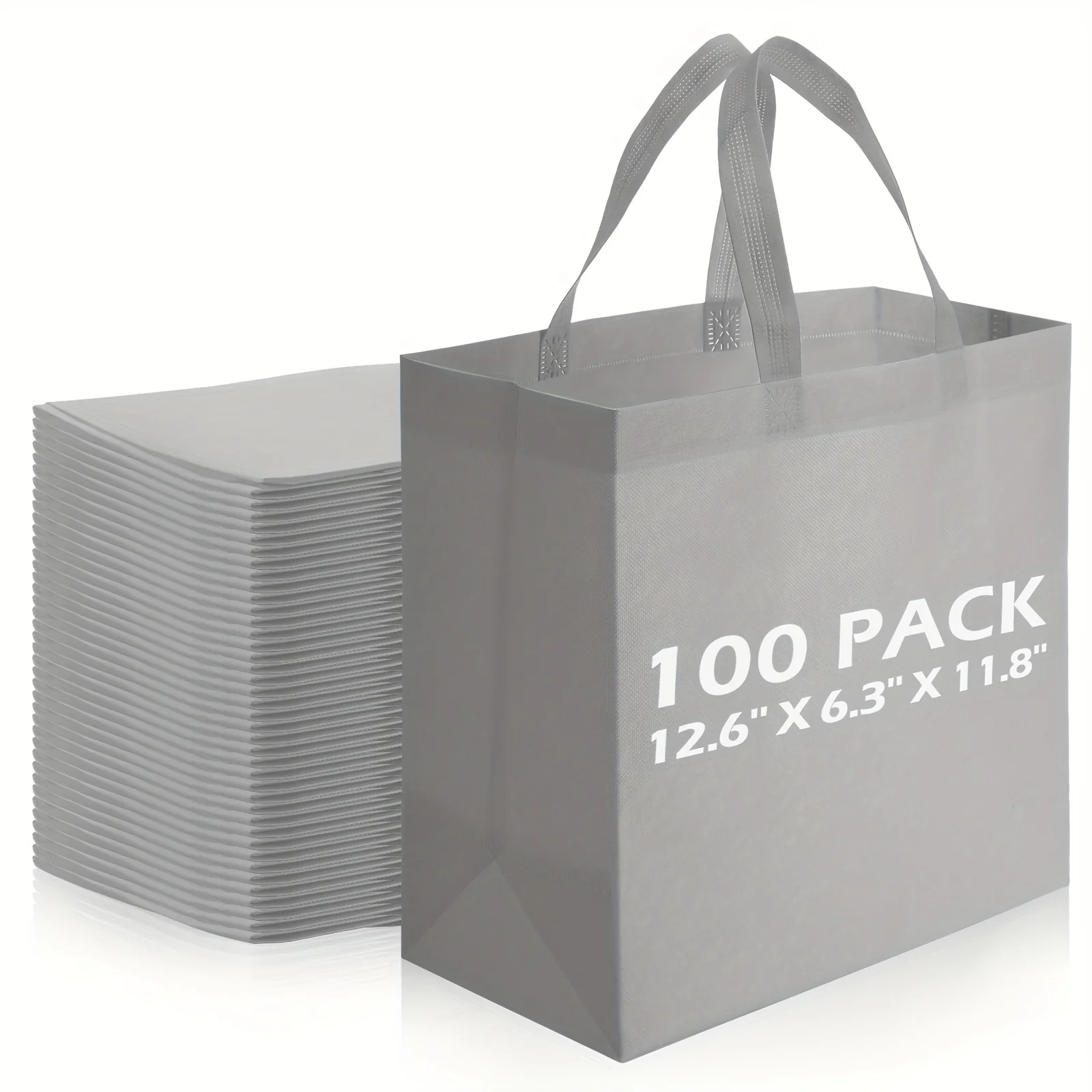 100pcs Easter Mother's Day Father's Day Party Gift Packaging Reusable Totes Bag Bulk, Non Woven Grocery Handle Bag (Gray)
100pcs Easter Mother's Day Father's Day Party Gift Packaging Reusable Totes Bag Bulk, Non Woven Grocery Handle Bag (Gray)