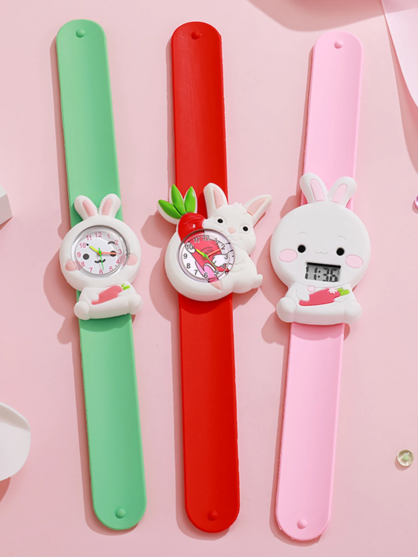 Cute Rabbit Carrot Kids Watch, 3D Cartoon Silicone Band, Analog & Digital Wristwatch for Girls, Ideal Gift
Cute Rabbit Carrot Kids Watch, 3D Cartoon Silicone Band, Analog & Digital Wristwatch for Girls, Ideal Gift