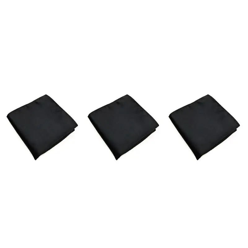 TEXU 3X Men's Pocket Hanky Plain Color Wedding Party Square Hankerchief (Black)
TEXU 3X Men's Pocket Hanky Plain Color Wedding Party Square Hankerchief (Black)