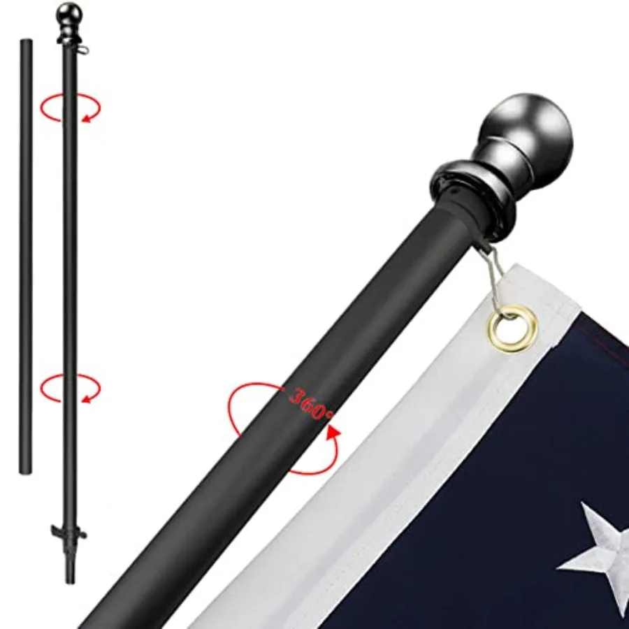 Flag Pole Free-Spin Anti-Wrap Residential or Commercial 6Feet Outdoor Flagpole
Flag Pole Free-Spin Anti-Wrap Residential or Commercial 6Feet Outdoor Flagpole